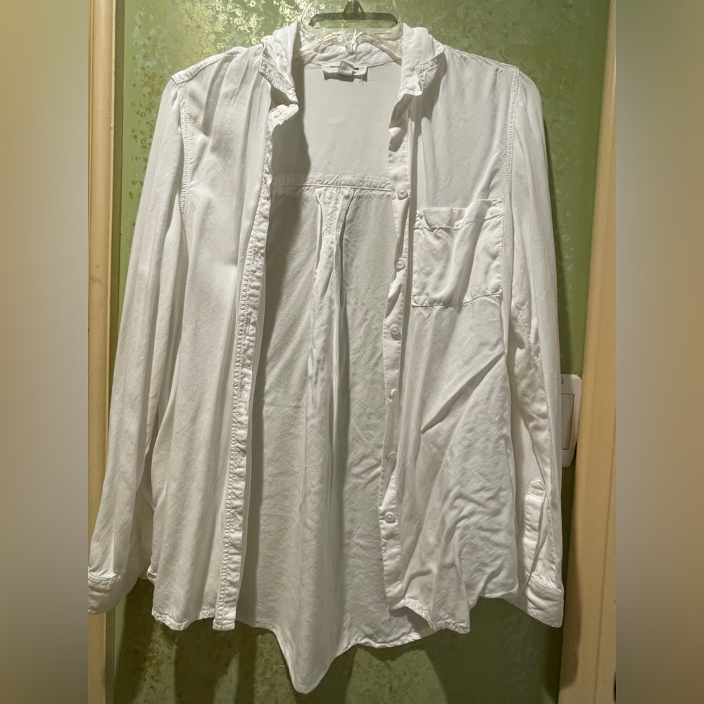 Basic white long sleeve button down